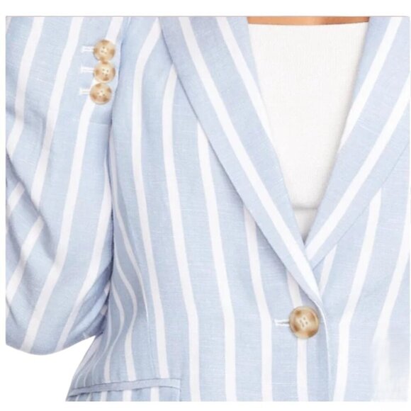 NEW Philosophy Linen Blazer | Blue - Picture 6 of 8